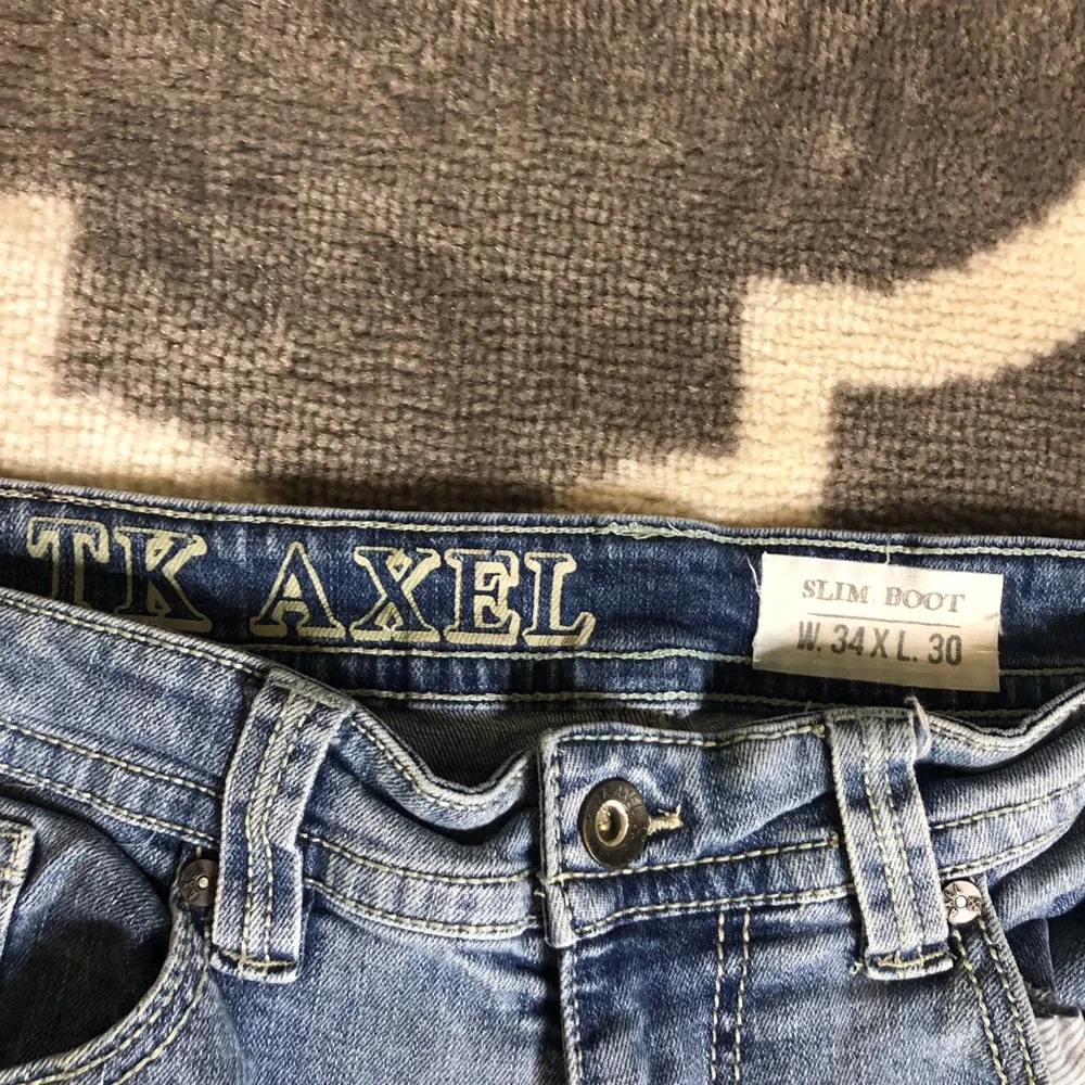TK AXEL Jeans Mens Slim Boot 34 Denim Jeans Bootcut Blue Casual